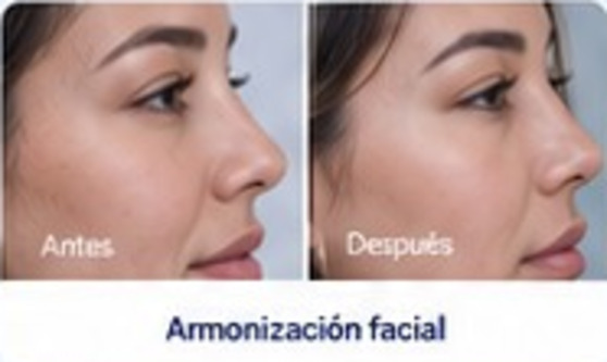 Antes y después de armonización facial